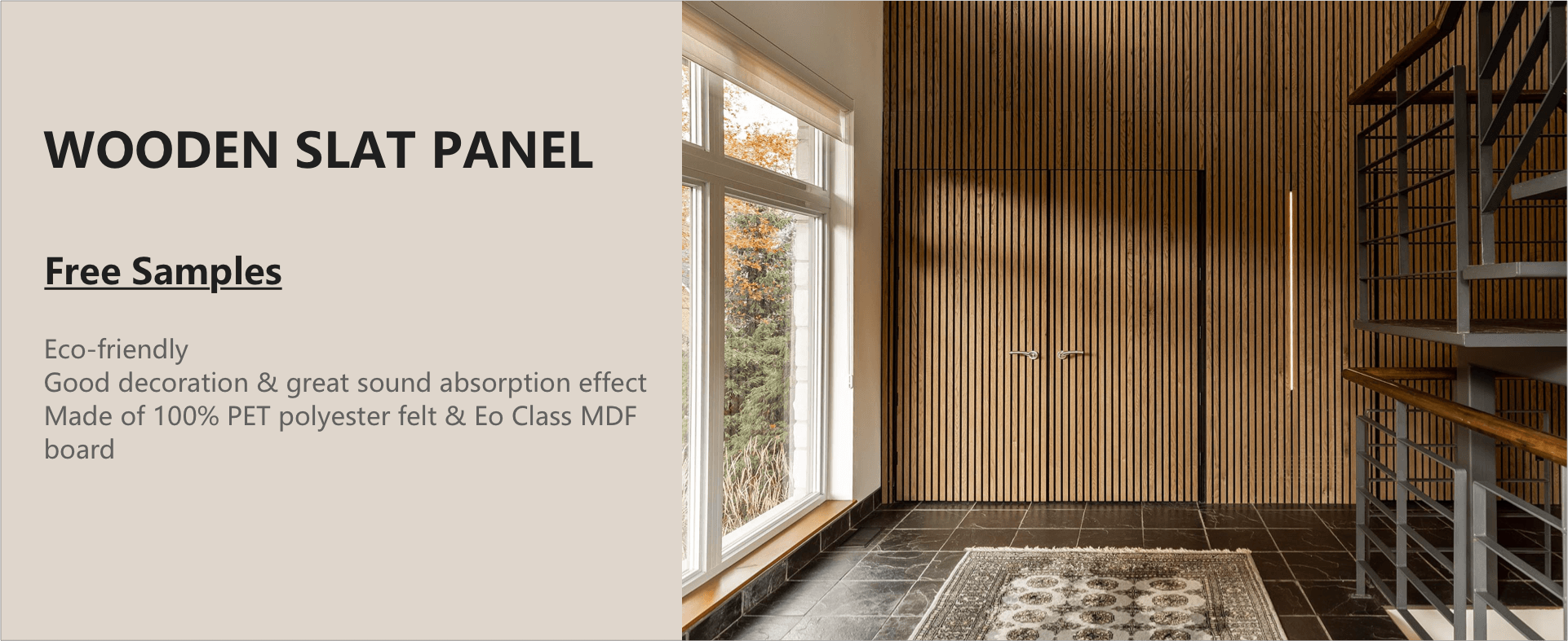 wooden slat acoustic panel